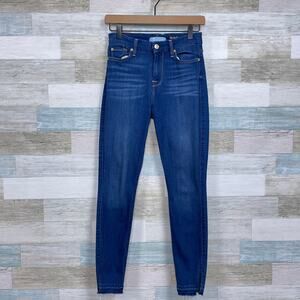 7 For All Mankind B(air) Soft Stretch Skinny Jeans Dark Wash High Rise Womens 24